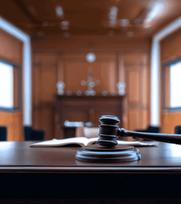 Inside a courtroom in Abu Dhabi representing legal proceedings involving living persons only