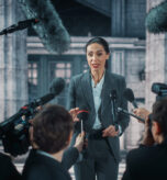 Organization,Representative,Answering,Press,Questions,And,Giving,Interview,Outside,A Organization,Representative,Answering,Press,Questions,And,Giving,Interview,Outside,A